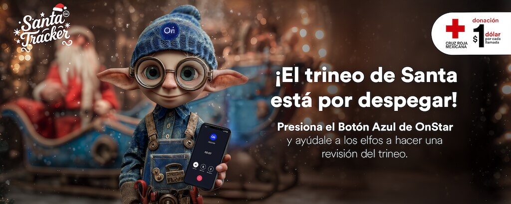 El trineo de Santa está por despegar...¡Presiona el Botón Azul y ayúdalo a hacer una revisión de su trineo!