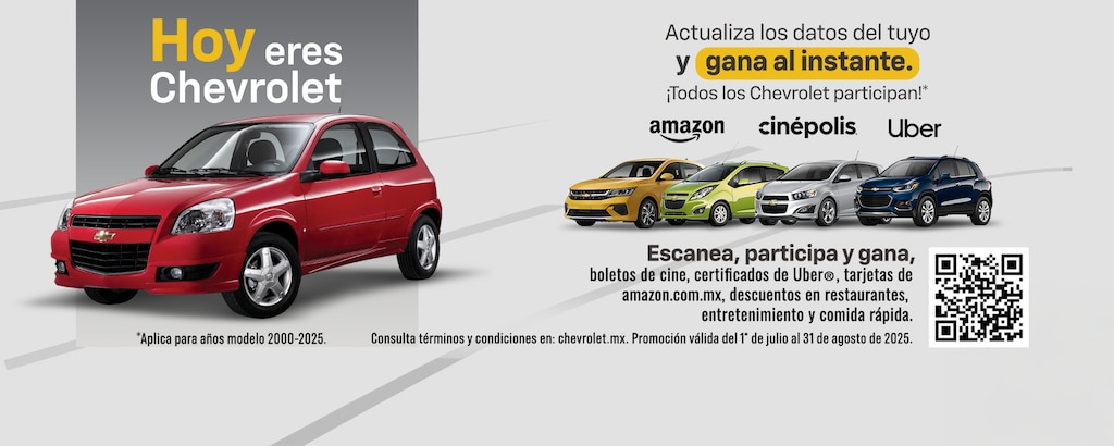 Promoción Hoy eres Chevrolet 2025. Registro de participación